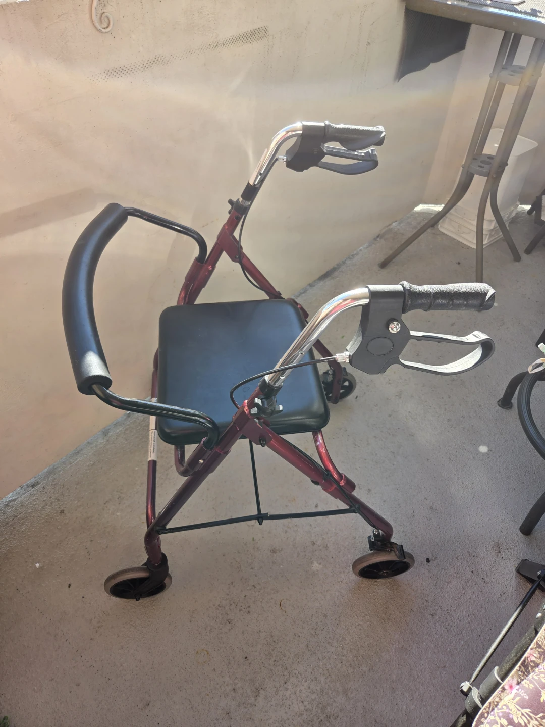 Red Four-Wheeled Mobility Walker - photo 2