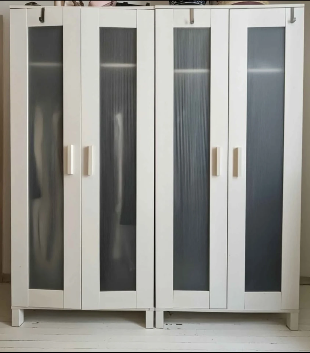 2 x white closets