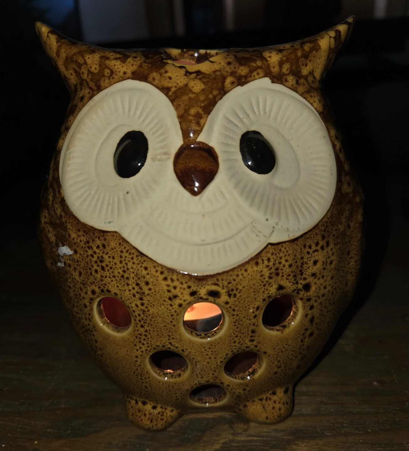Ceramic Owl Tea Light Holder