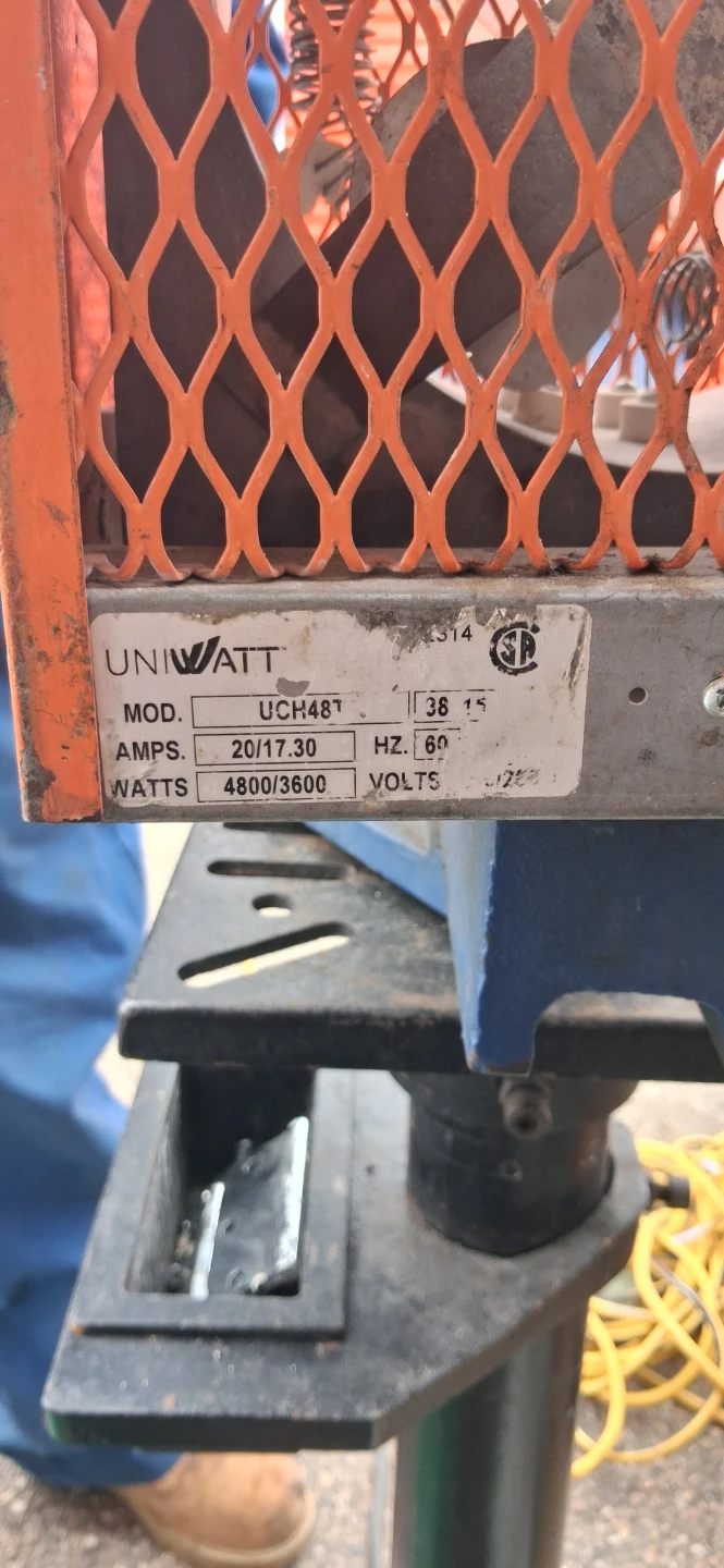 Uniwatt UCH48T Industrial Heater - 240V - photo 2