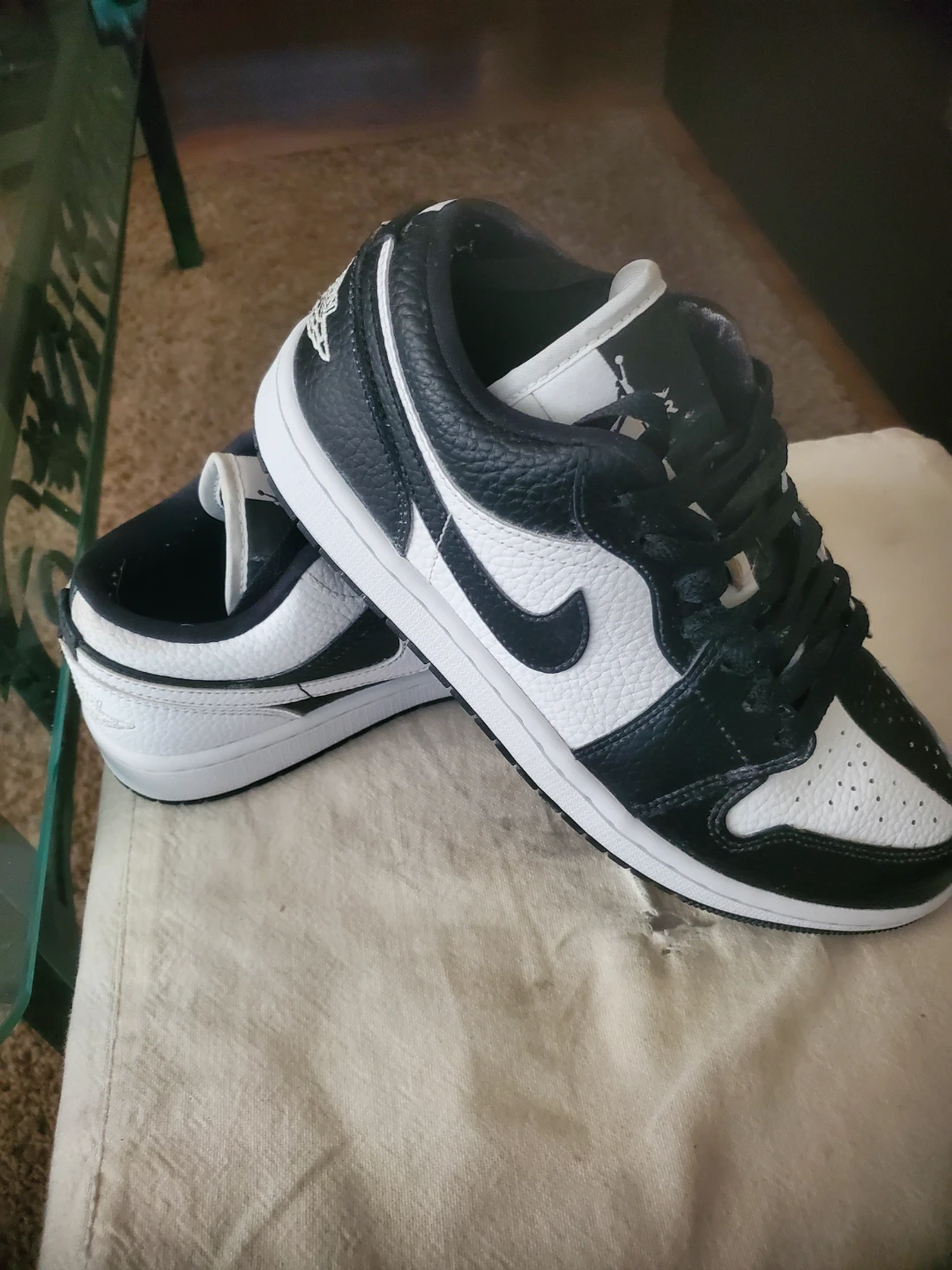 Nike Jordan 1 Low Black and White Size 8 - photo 2