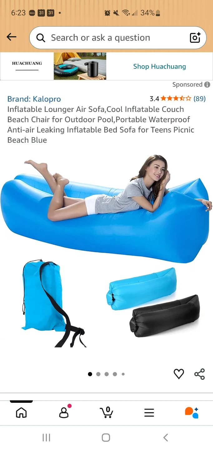 LIANG Inflatable Lounger Air Sofa $5 each