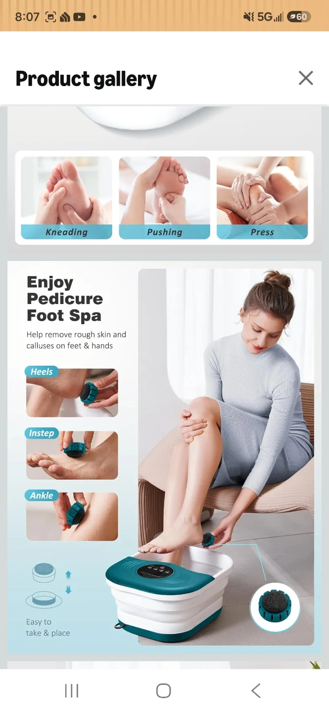 SPA4PIEDS Collapsible Heated Foot Spa Bath - photo 3