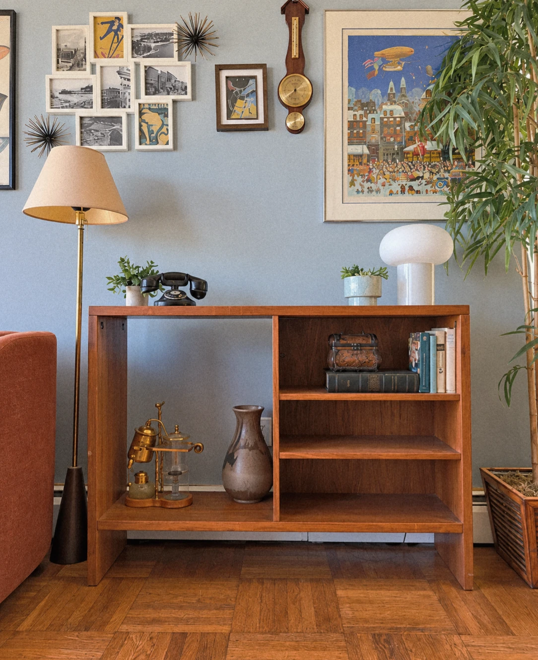 MCM Teak Ultra Slim Modular Bookcase