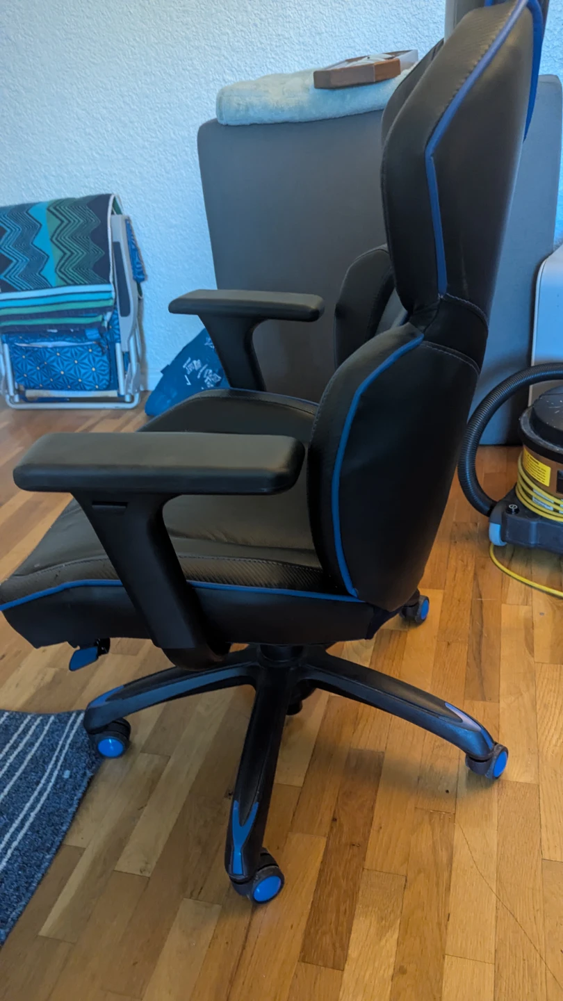 Black and Blue Gaming Chair - photo 2