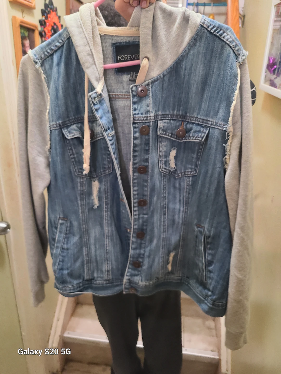 Forever 21 Denim Hoodie Jacket