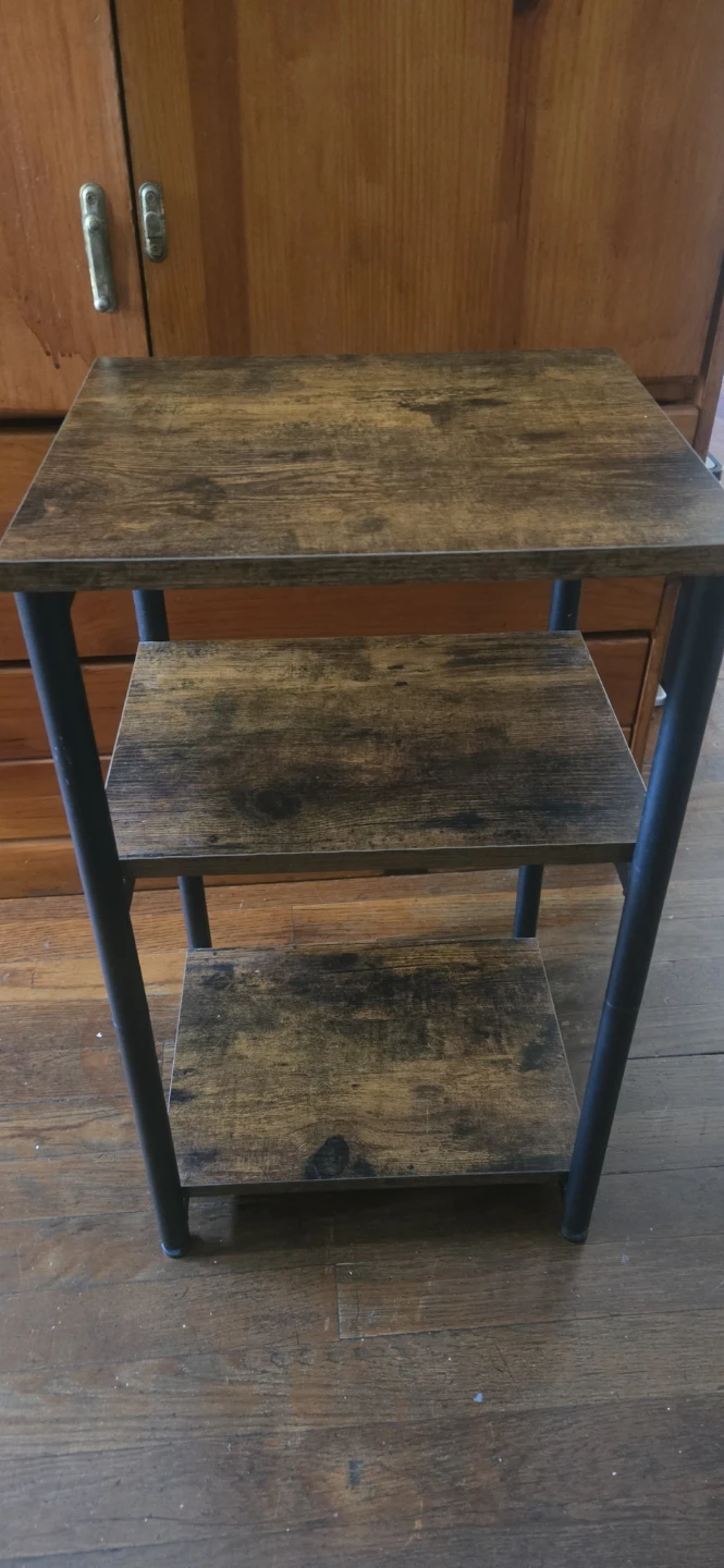 3-Tier Rustic Industrial Side Table
