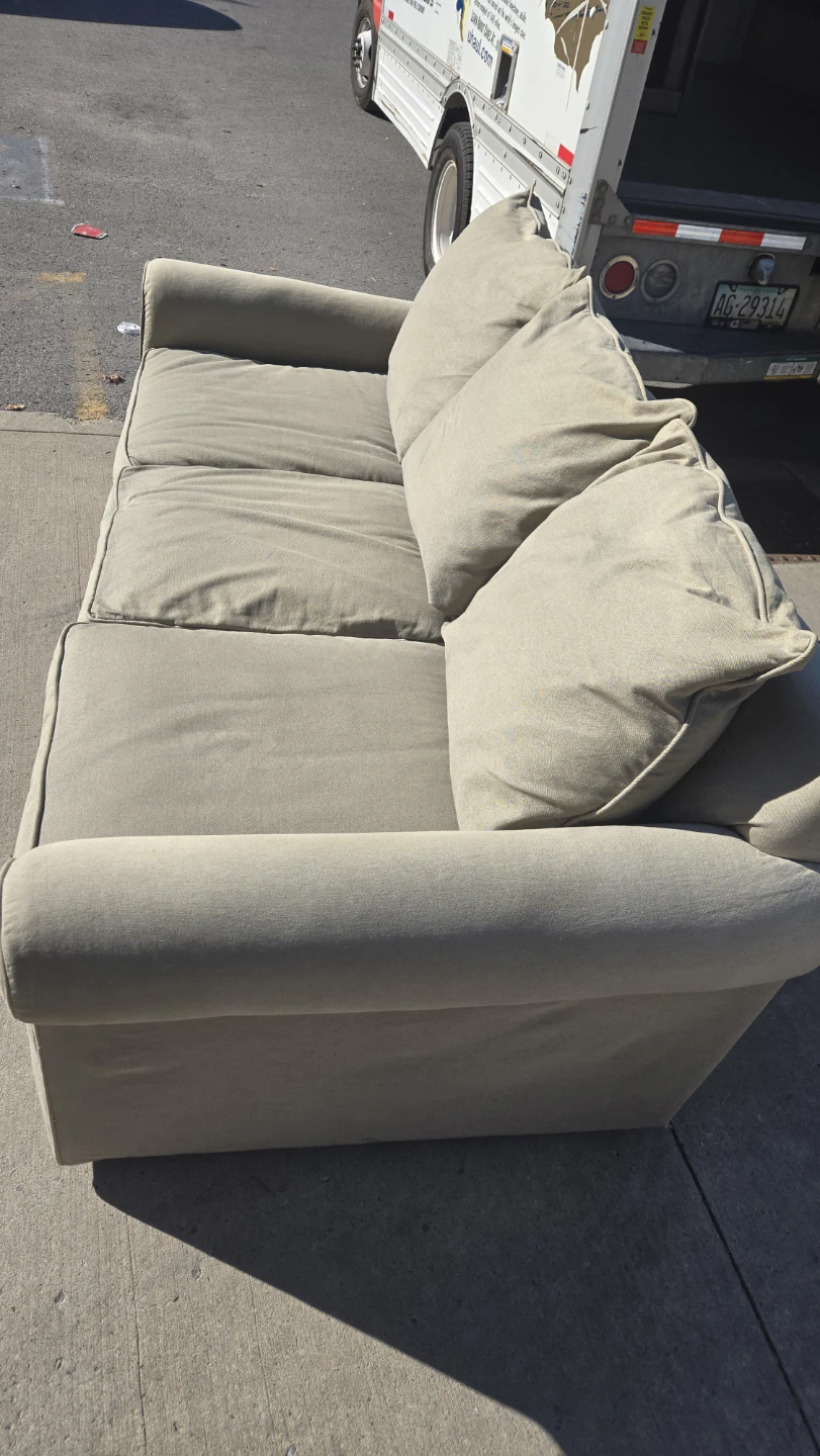 Beige Three-Seater Sofa - photo 2