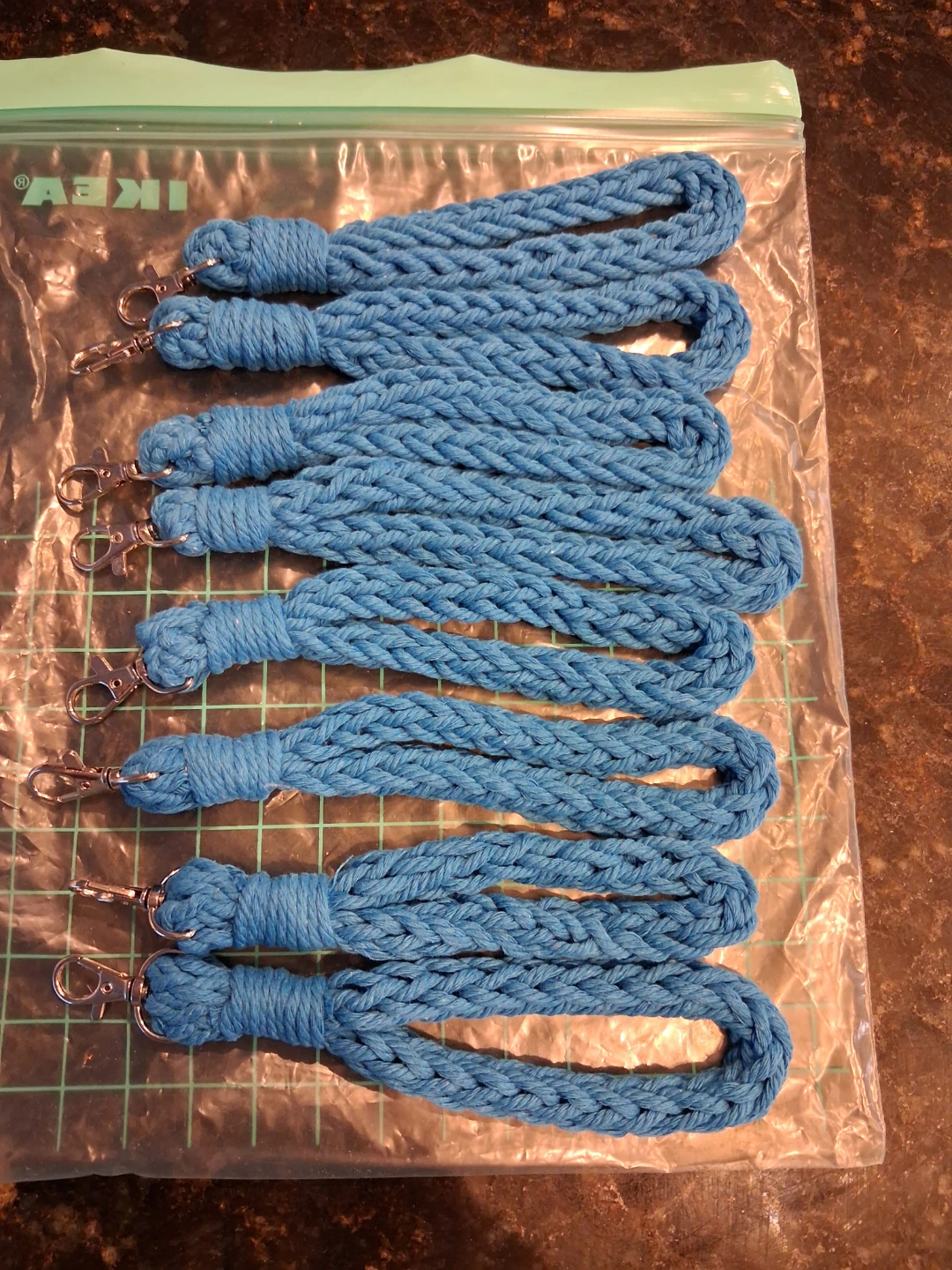 Handmade Braided Rope Lanyards/wristlet Keychains