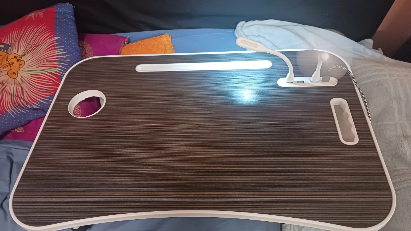 Foldable Laptop Desk with USB Accessories