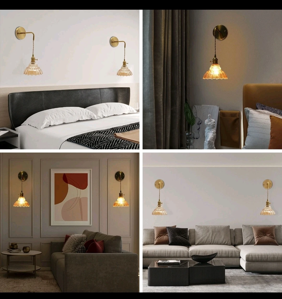 Set of 2 Vintage Style Wall Sconces with bulb and Remote - photo 4