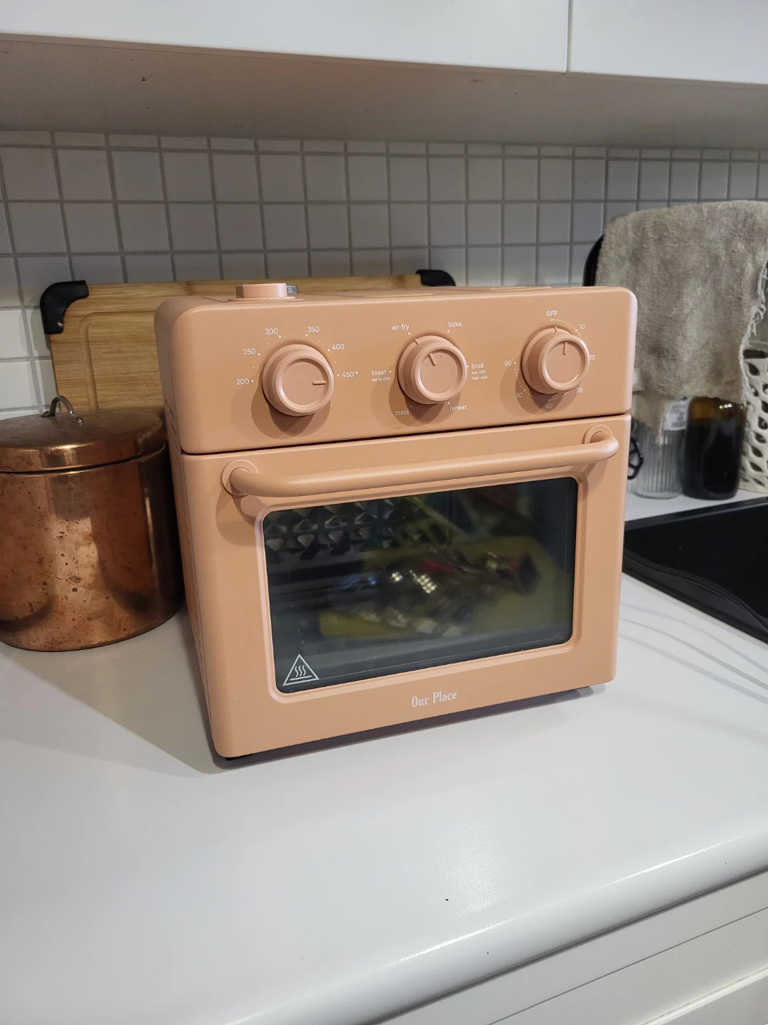 Our Place air fryer, pink