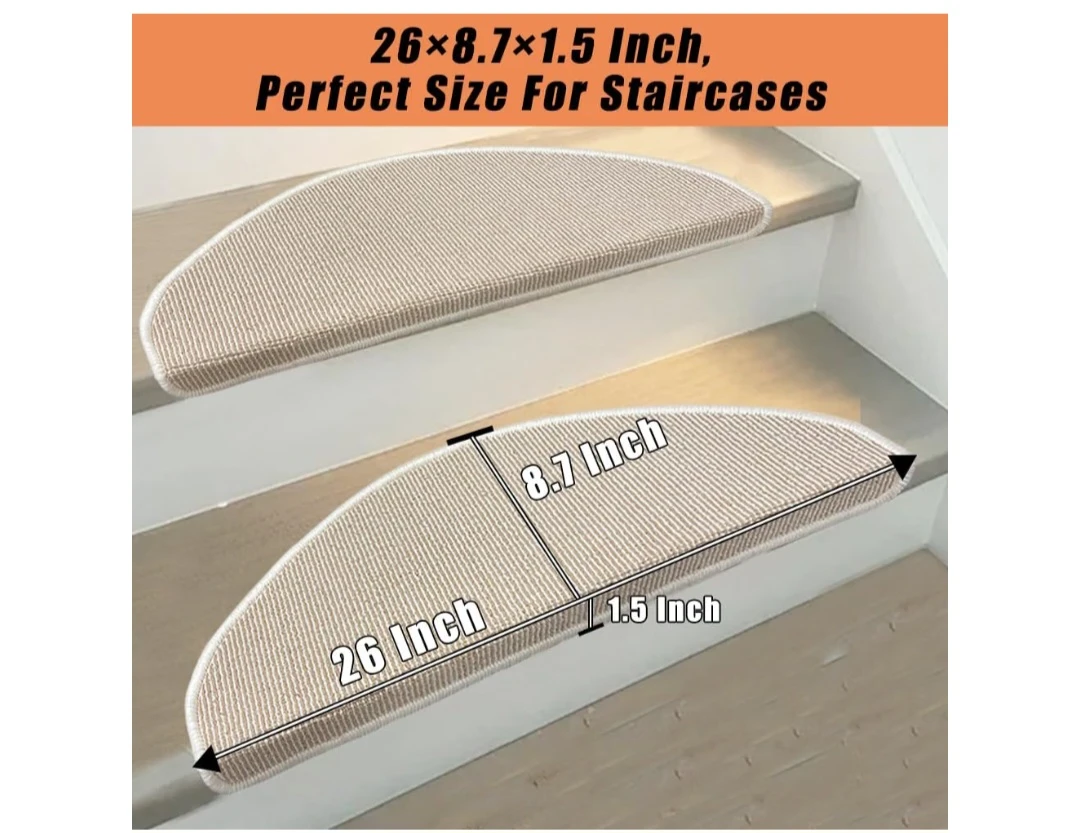 🤍 15 Beige Half-Round Stair Treads – $100 - photo 4