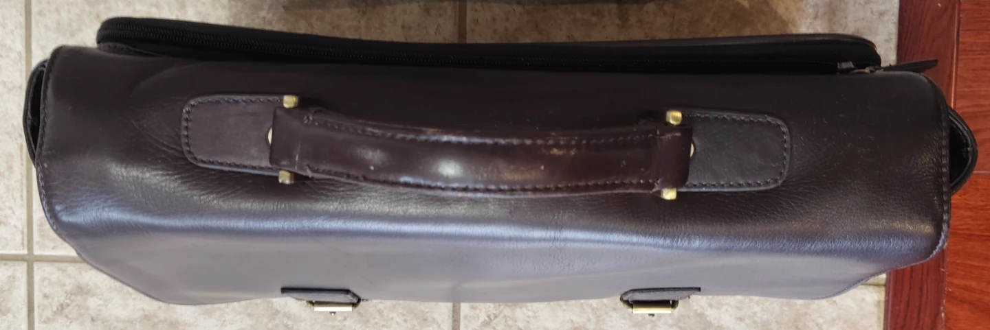 Bugatti dark brown leather briefcase - photo 4