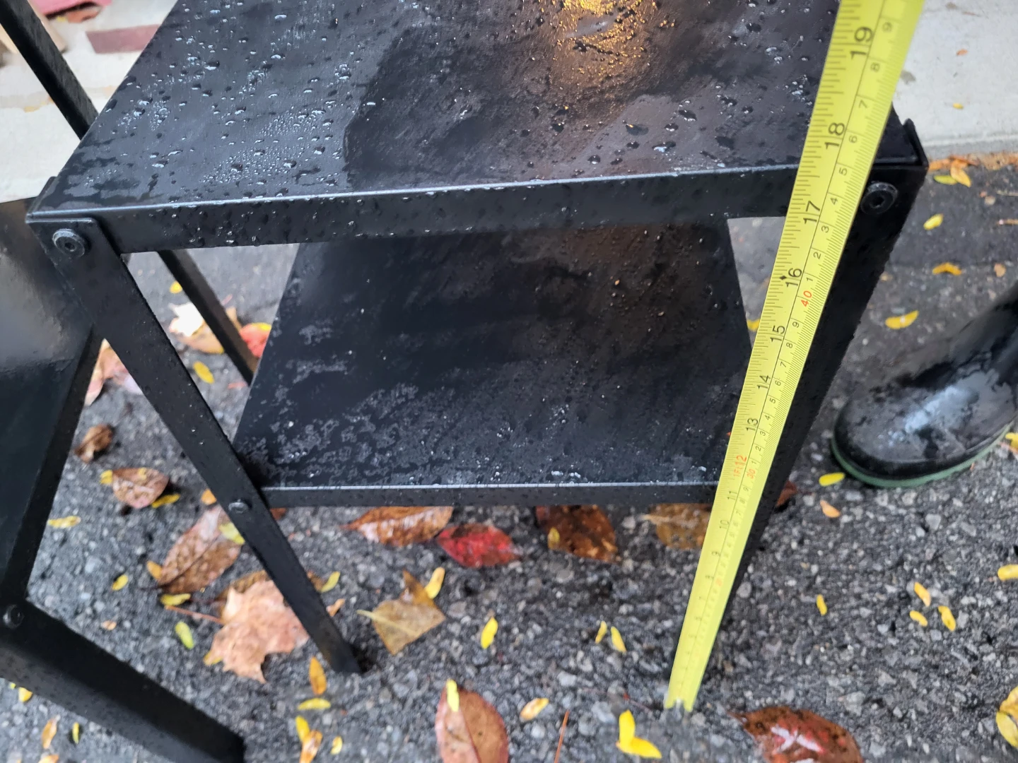 Set of 2 Black Metal Ikea Side Tables - photo 5