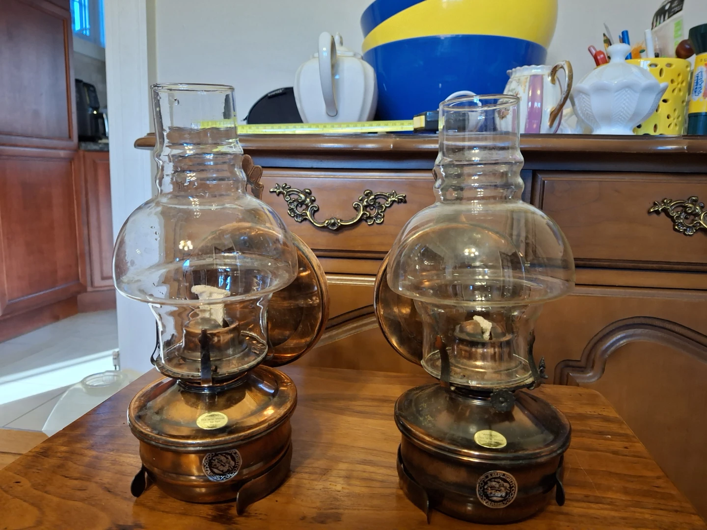 Pair of Vintage Copper Wall Sconces