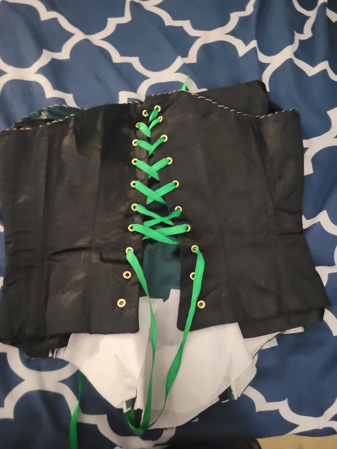Teal and black corset top - photo 2