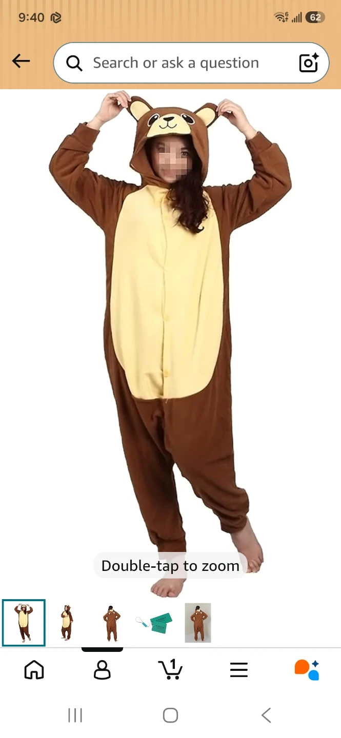 Brown Bear Animal Onesie Costume