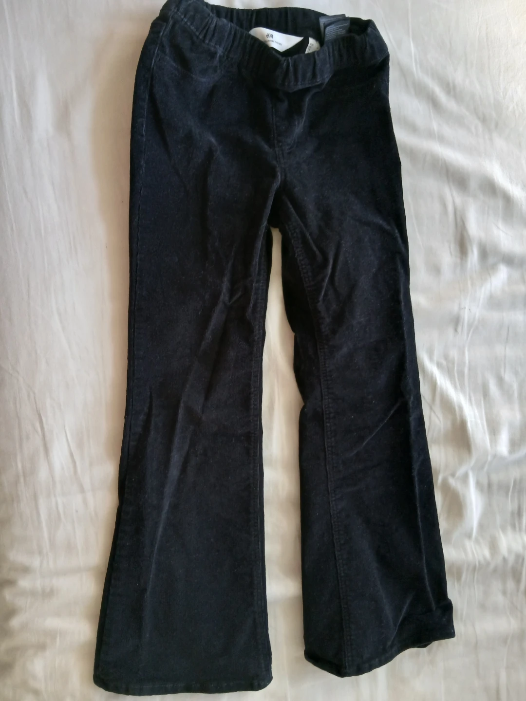 H&M Black Corduroy Flare Pants Size 6-7Y - photo 2