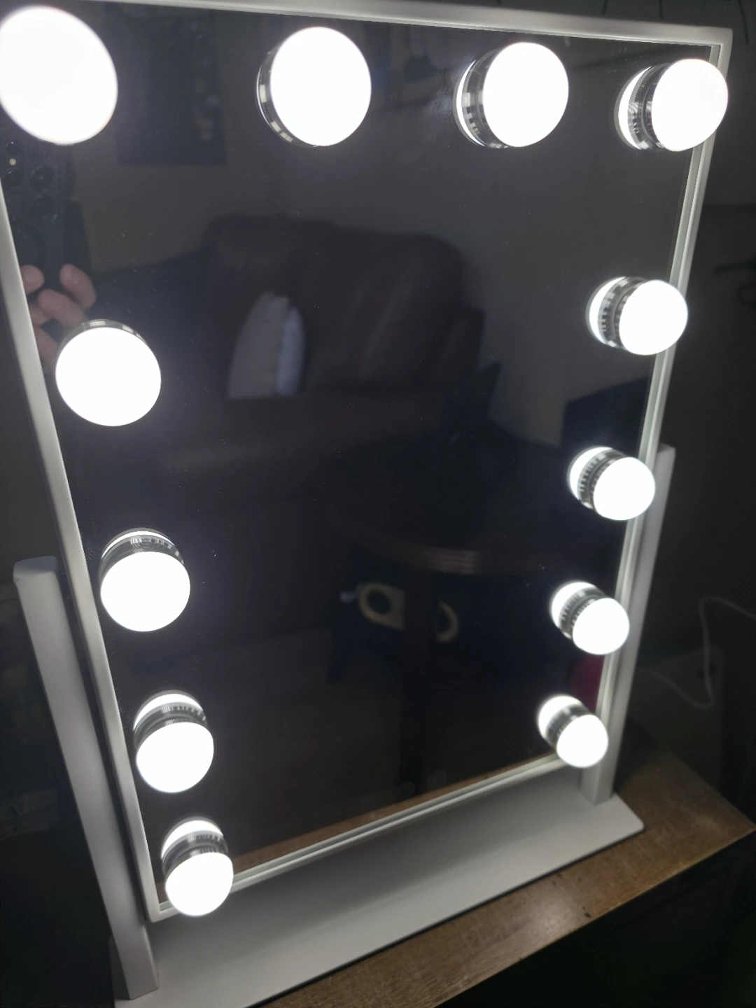 White Vanity Mirror with LED Lights - photo 4