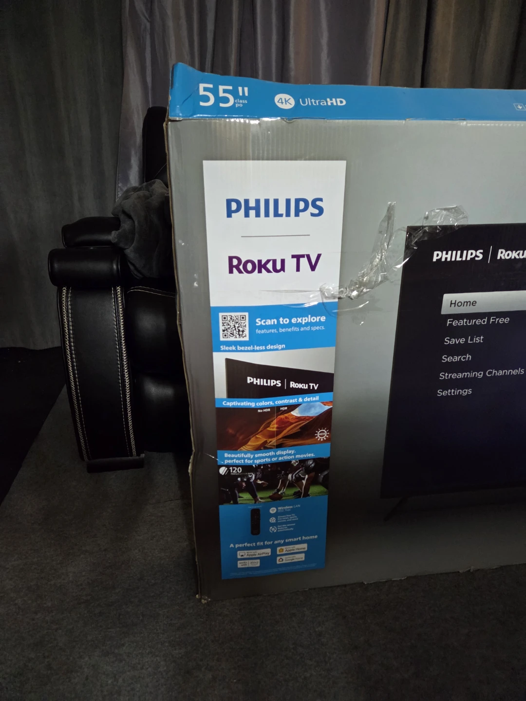 BRAND NEW IN BOX Philips 55 inch 4K UHD Roku TV - photo 2