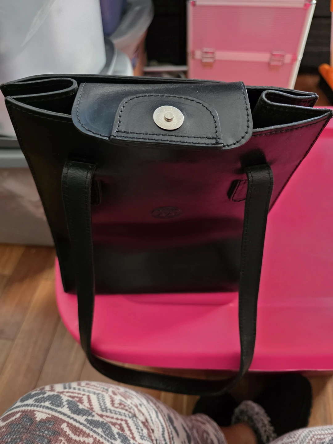 Black Leather Shoulder Bag - photo 3