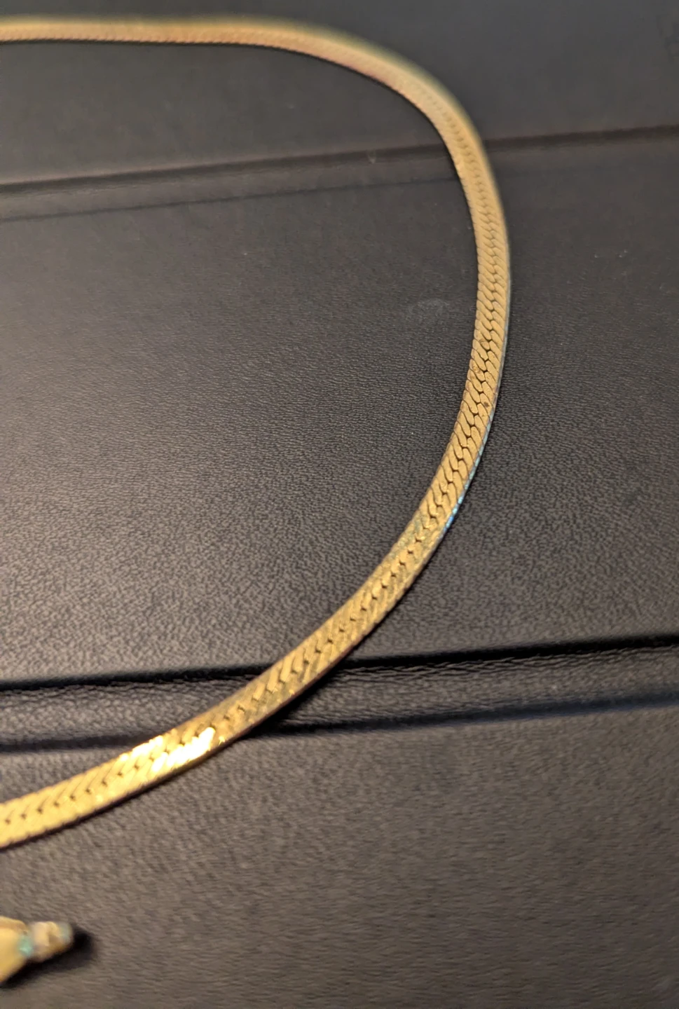 Gold-tone Herringbone Chain 20" Necklace - photo 3