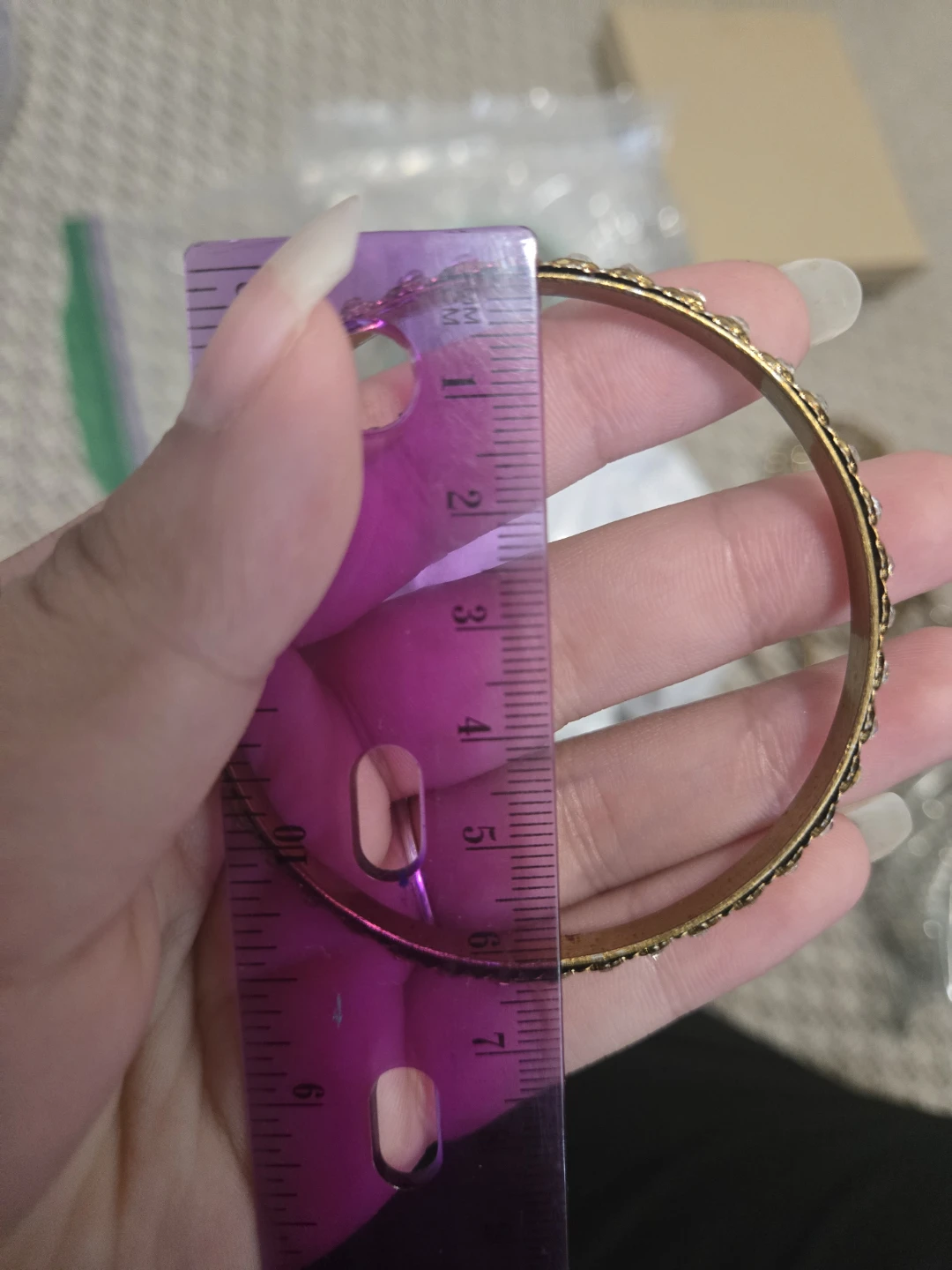 Set of 12 Gold-Tone Stone Bangles - photo 3