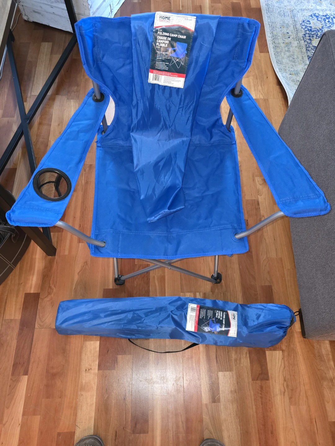 Home Essentials Blue Folding Camp Chairs