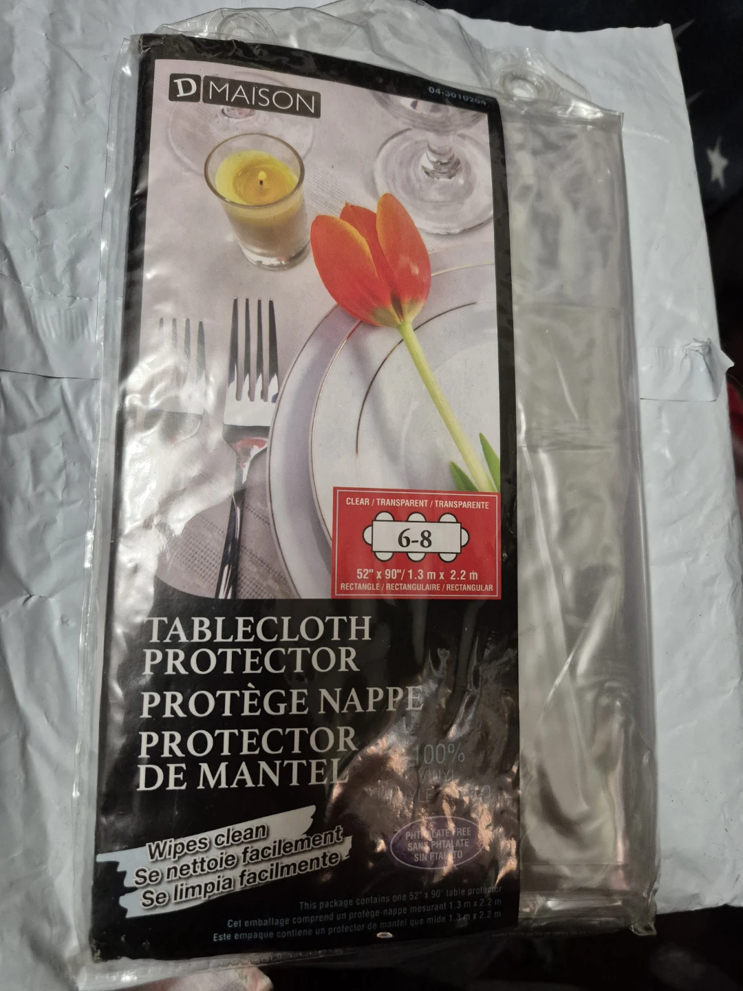 D Maison Clear Vinyl Tablecloth Protector