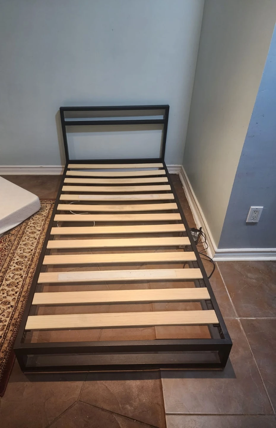 Black Metal Single Bed Frame