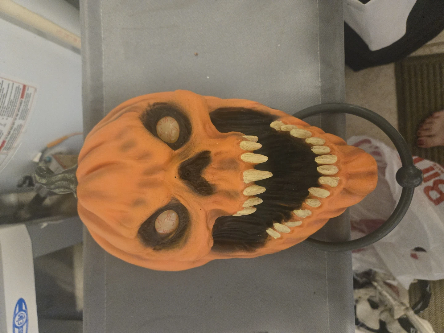 Animated Halloween Pumpkin Skull Decoration