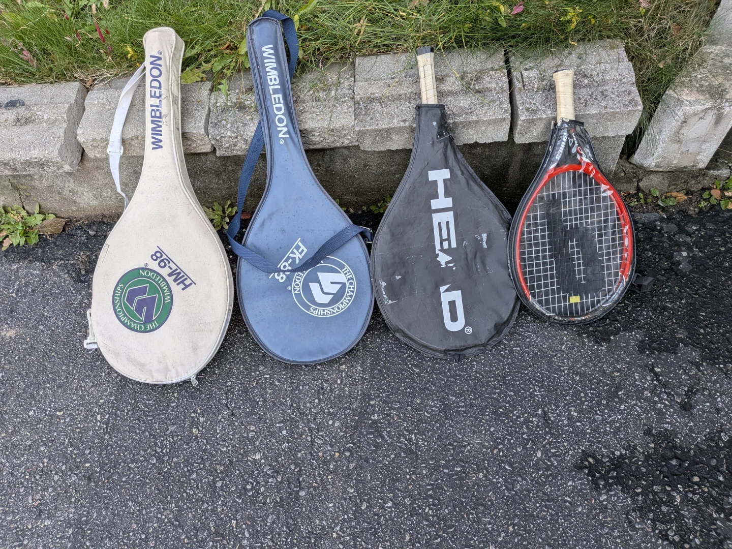 Assorted Tennis Rackets with Covers