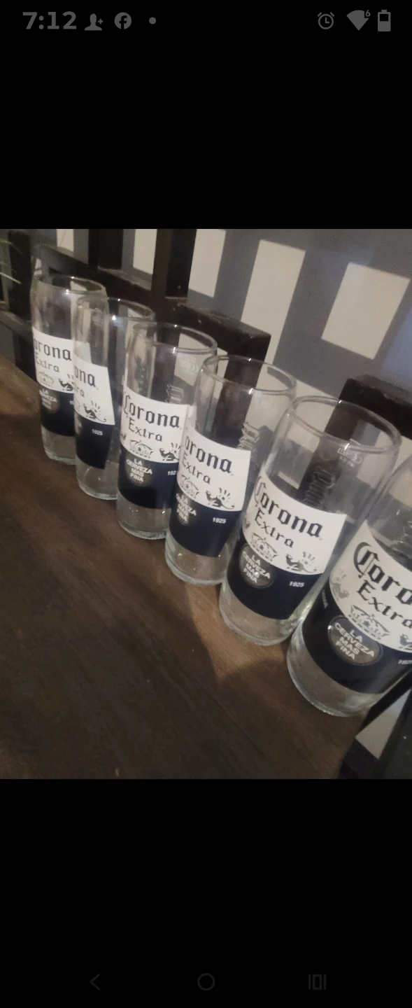 Set of 6 Corona Extra Beer Glasses