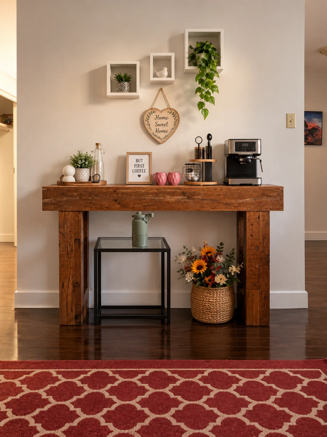 Rustic Wood Console Table