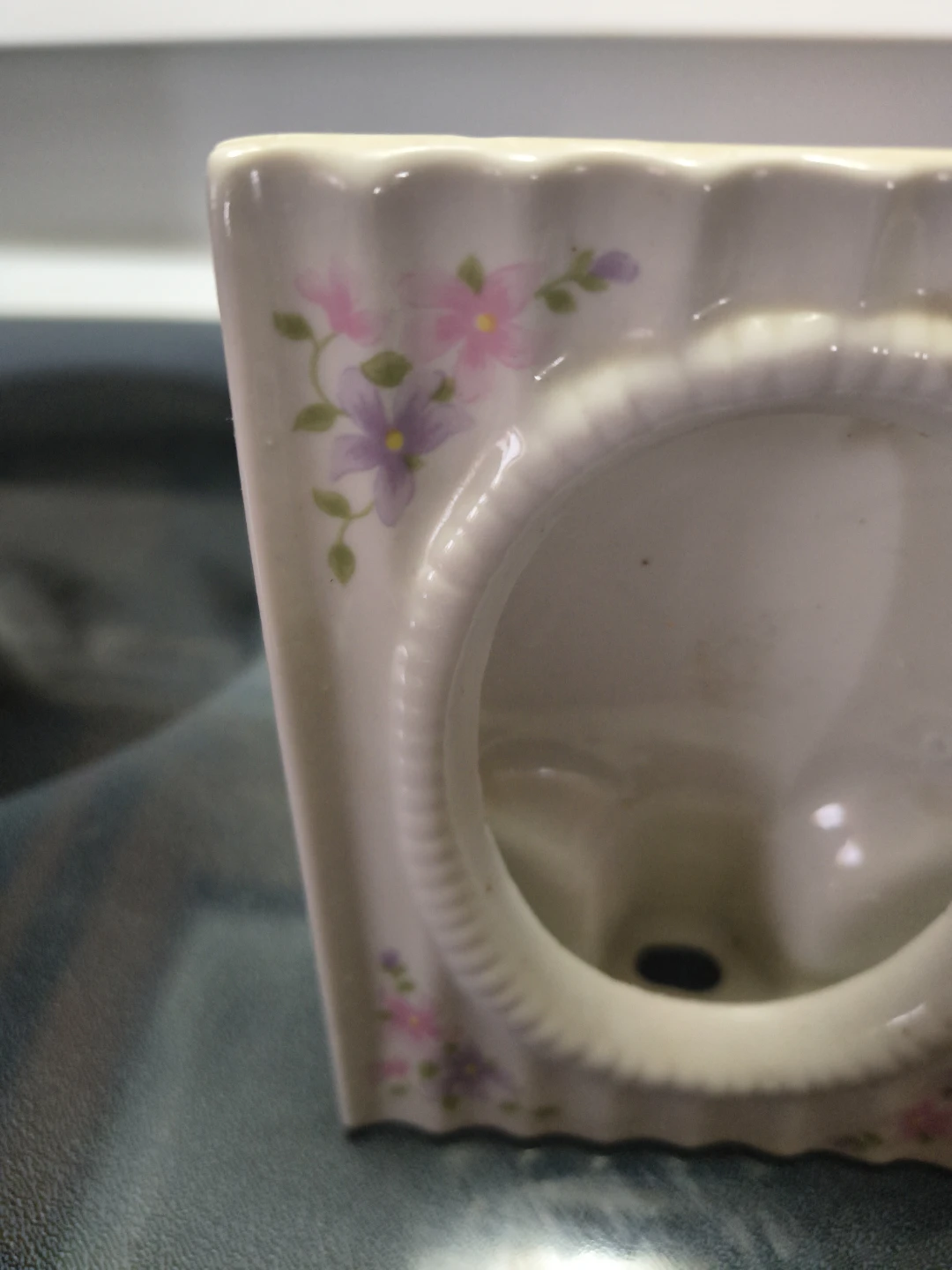 Vintage Ceramic Butterfly Floral Picture frame - photo 3