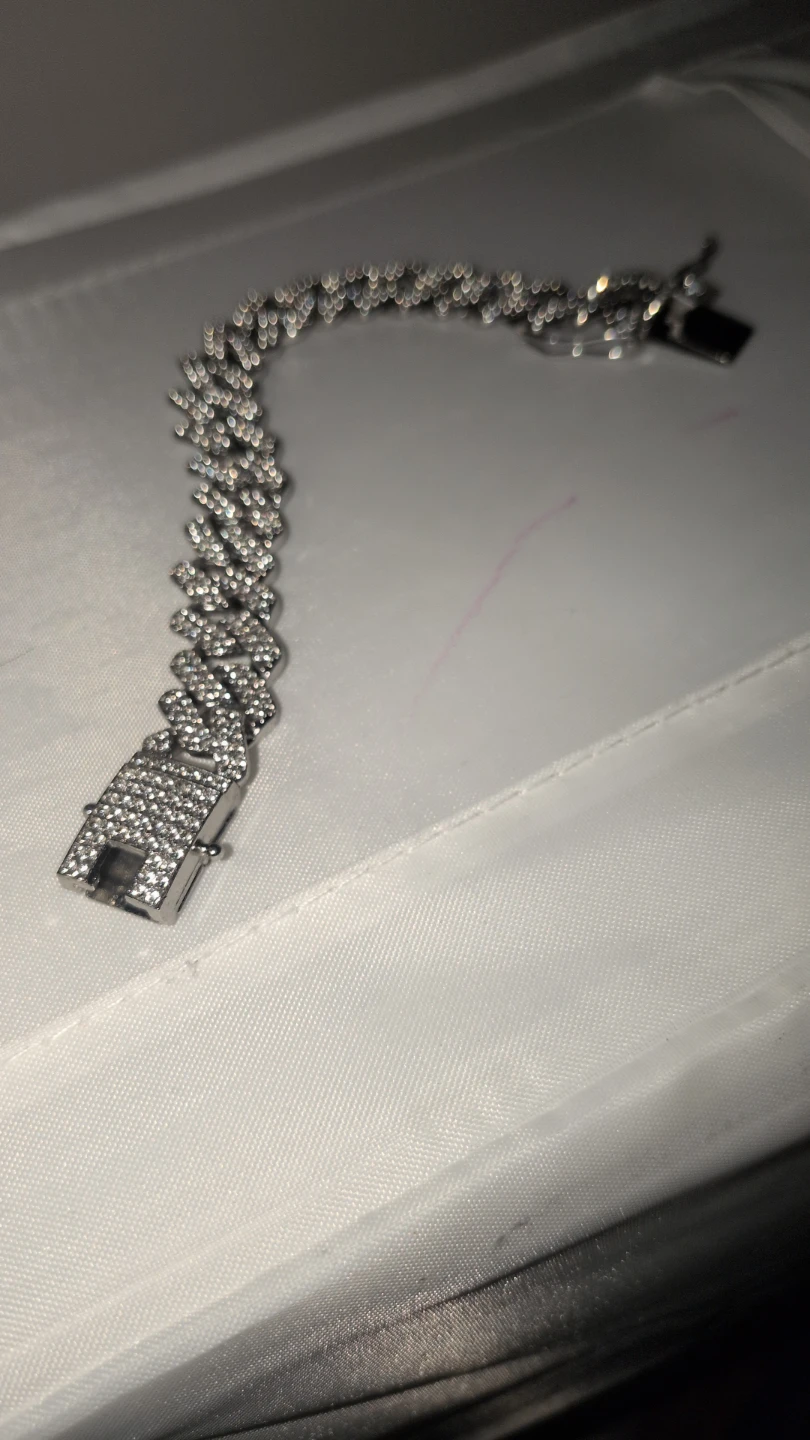 Iced Out Cuban Link Chain Bracelet
