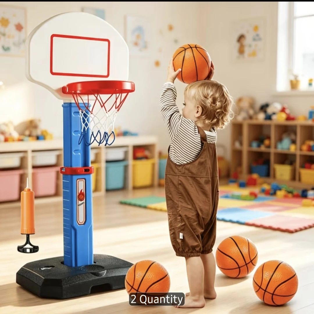 Kids Adjustable Basketball Hoop Set