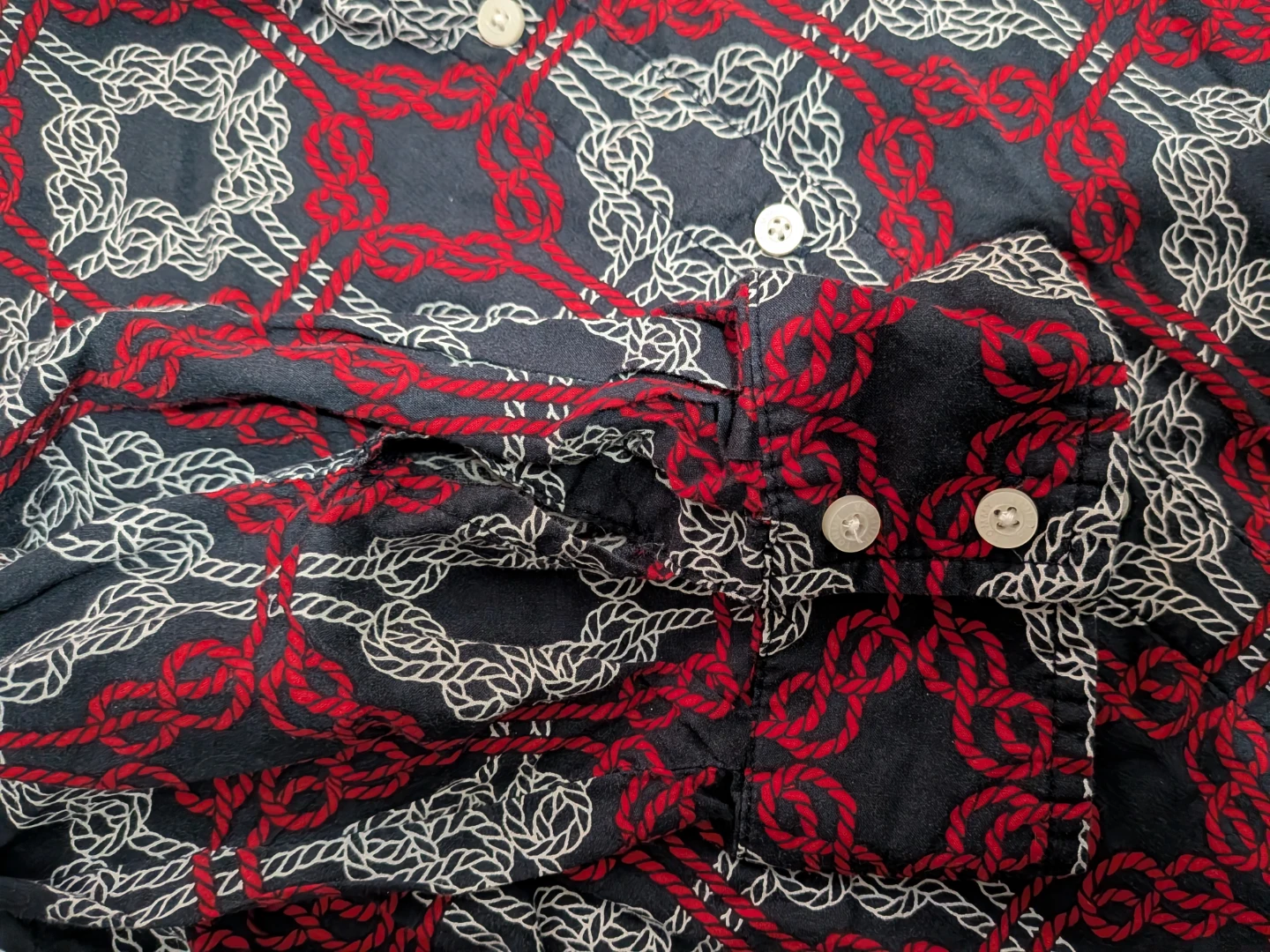 Tommy Hilfiger rope print button-down shirt - photo 2