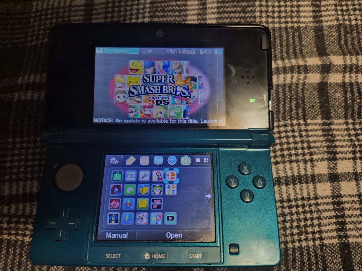 Nintendo 3DS Aqua Blue Bundle - photo 3
