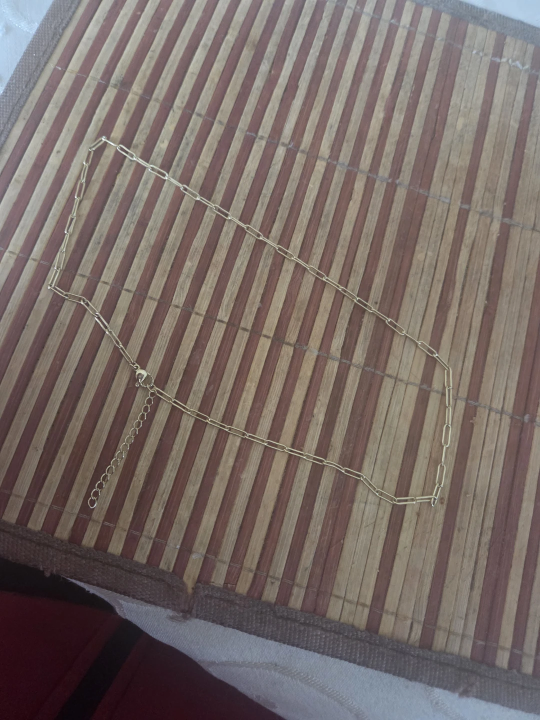 Gold-tone Paperclip Chain Necklace