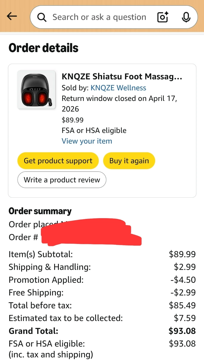 KNQZE Shiatsu Foot Massager KF7