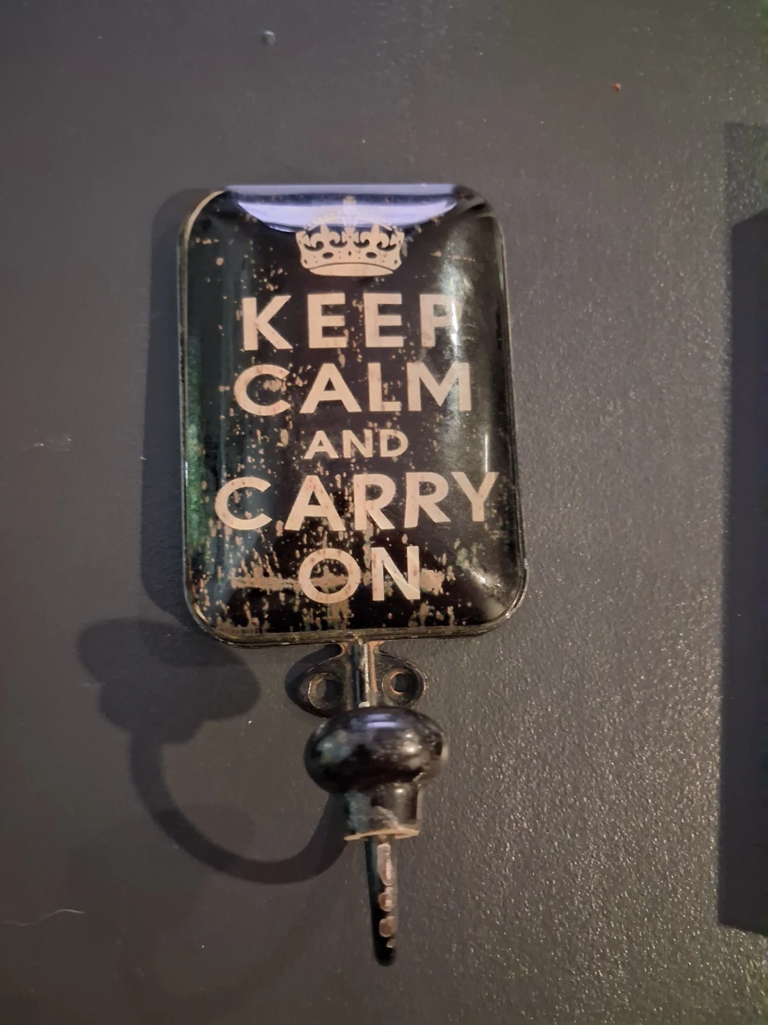 Keep Calm and Carry On wall hook