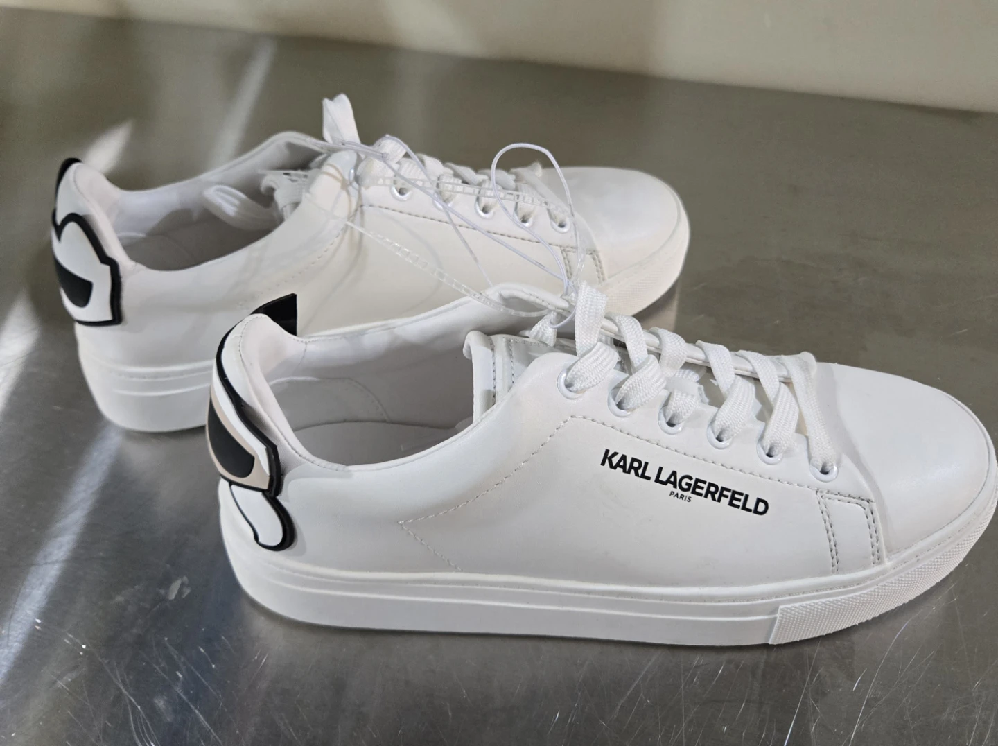 Karl Lagerfeld Paris Chella White Sneakers Cat Logo Women 8.5M - photo 4