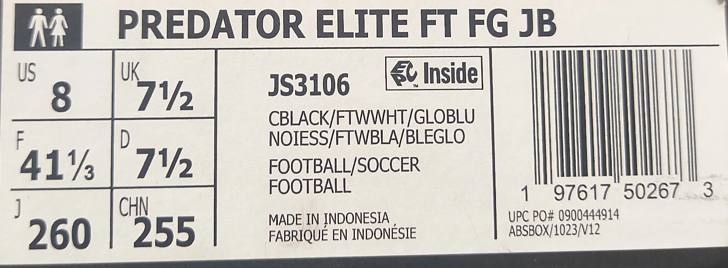 Adidas Predator Elite FT FG Soccer Cleats US 8 - photo 5