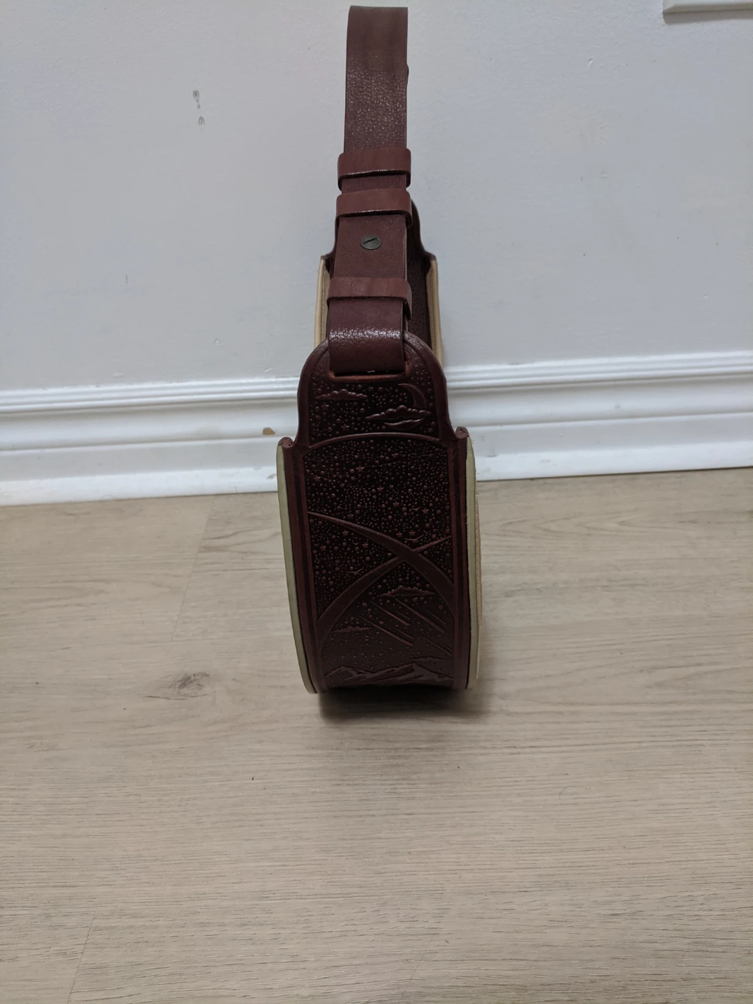 Embossed Crescent Shoulder Bag - photo 2