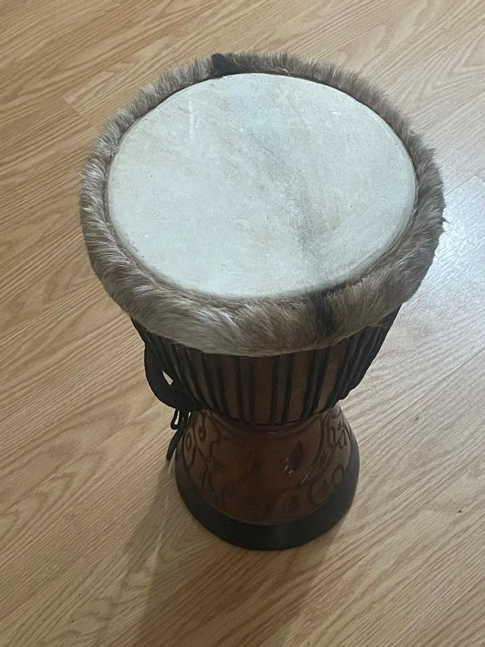 Traditional Hand-Carved Djembe Drum