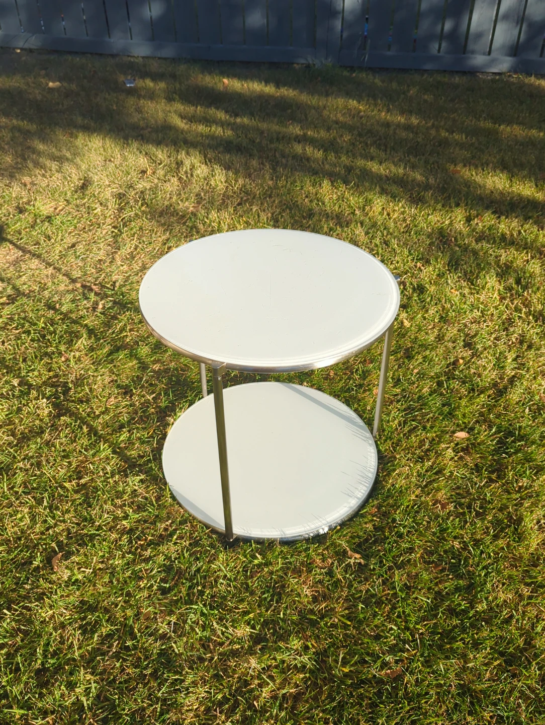 Glass Two-Tier Round Side Table - photo 2
