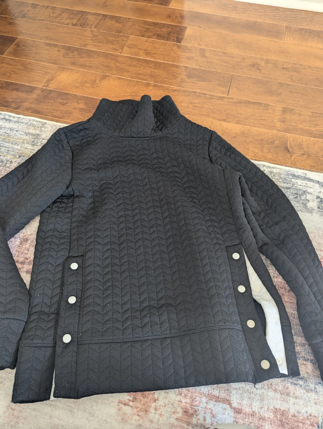 Joe Fresh Active Quilted Pullover Black