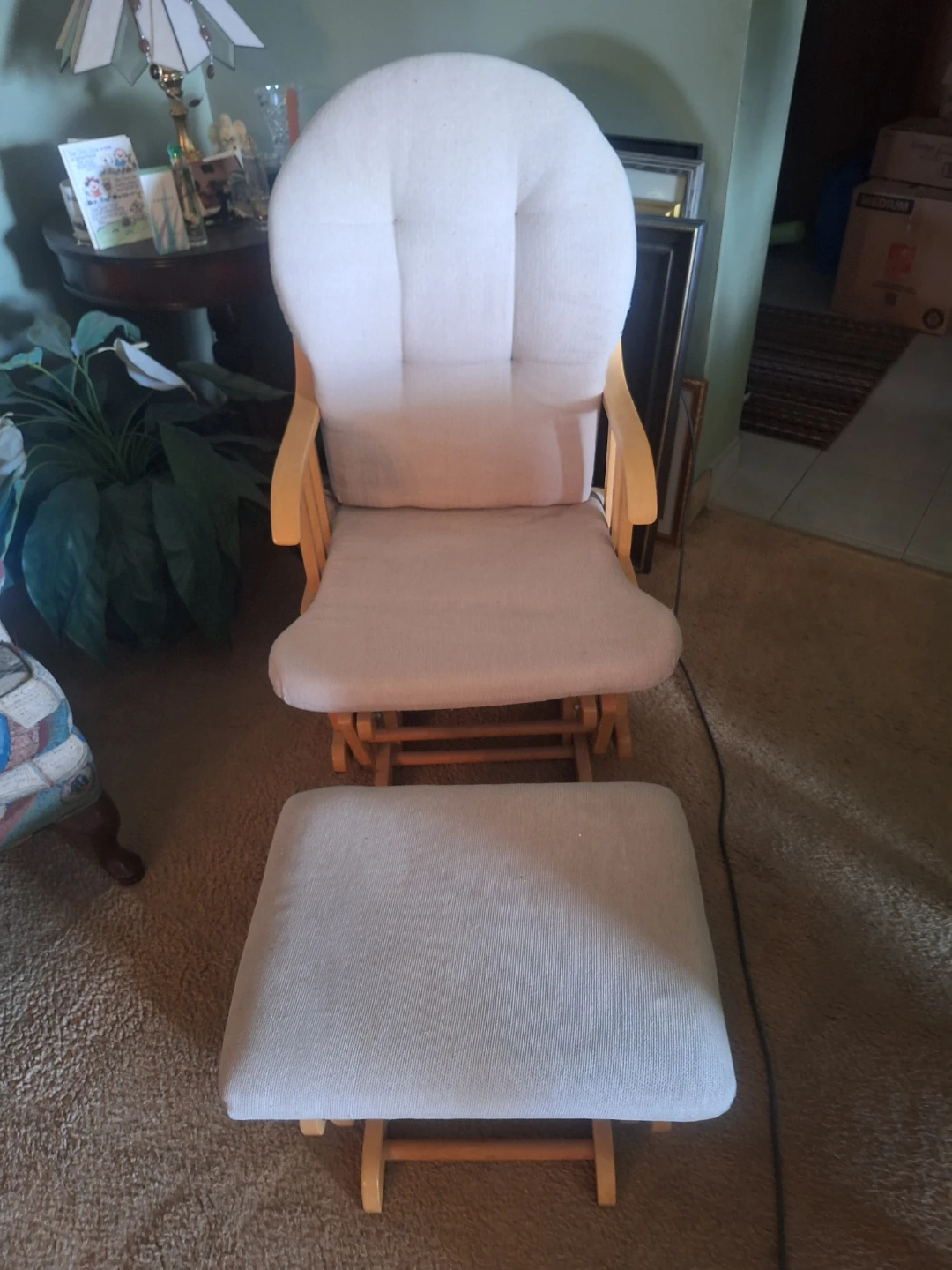 Glider Rocker with Ottoman
